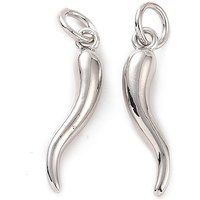 Rack Plating Brass Horn of Plenty Charm with Jump Ring