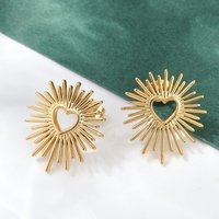 Boucles d'oreilles en acier inoxydable en forme de cœur pour femmes — Boucles D'oreilles