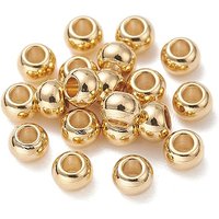 Perles rondes en acier inoxydable 304, dorées, 3x2mm, trou 1.2mm — Perles à bijoux