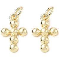 Pendentif Croix en Laiton Plaqué Or 18K Écologique — Breloques et pendentifs