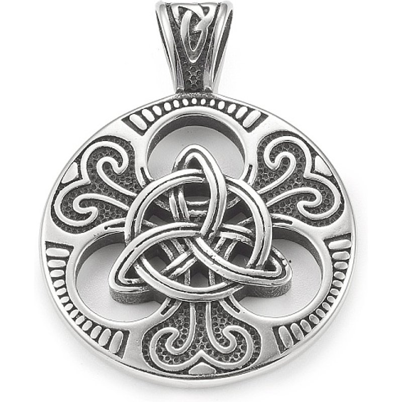 Pendentif Viking Norse en Acier Inoxydable avec Charme Triquetra — Breloques et pendentifs