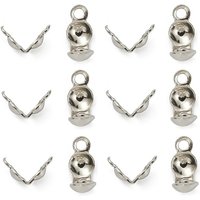 Embouts de perles en acier inoxydable 304 et couvercles de nœuds en clamshell — Accessoires pour bijoux
