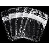 Sacs en plastique transparent à fermeture éclair, emballage refermable, rectangle