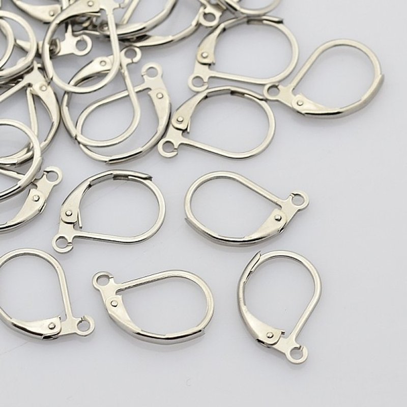 Trouvailles de boucles d'oreilles à fermoir en acier inoxydable chirurgical 316L — Accessoires pour bijoux