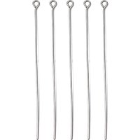 Épingles à œil en acier inoxydable 304, longueur de 65 mm, trou de 2 mm, épingle de 0,7 mm
