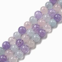 Natural Aquamarine, Rose Quartz, and Amethyst Beads Strands