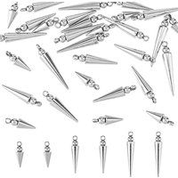 30Pcs Charms en Acier Inoxydable, Styles Cone/Spike — Breloques et pendentifs