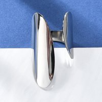 Non-Tarnish 304 Stainless Steel Open Cuff Ring for Women — Costume Jewelry