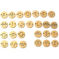 26Pcs Charms de Connecteur en Acier Inoxydable 304 avec Lettres A-Z — Accessoires pour bijoux