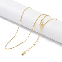 Collier en Chaîne en Laiton, Plaqué Or 18K, 17.91 Pouces — Collier pendentif