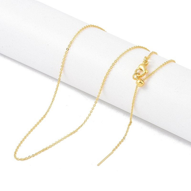 Collier en chaîne en laiton, plaqué or 18K, 17,72 pouces — Collier pendentif