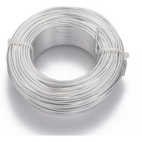 Round Anodized Aluminum Wire for DIY Jewelry Craft Making, Silver — Chains, Wire & Cord