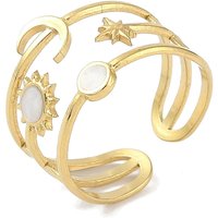 Bagues de Manchette en Acier Inoxydable Émaillées pour Femmes — Bijoux fantaisie