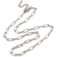 Collier Chaîne Paperclip en Acier Inoxydable 304 pour Femmes