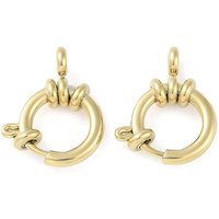 Agrafes à ressort en acier inoxydable 304 plaquées or 18K — Accessoires pour bijoux