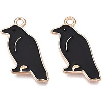 Pendentif Thème Halloween Oiseau en Or Clair, Sans Cadmium ni Plomb — Breloques et pendentifs