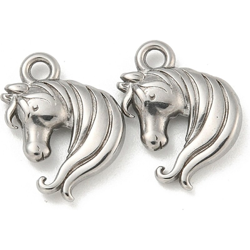 Charm de Tête de Cheval en Acier Inoxydable Non-Oxydable — Breloques et pendentifs