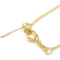 Collier à maillons en laiton ajustable, plaqué or 18K — Collier pendentif