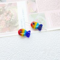 Handmade Lampwork Beads, Colorful Fish, 20x13mm — Jewelry Beads