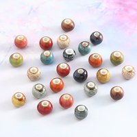 Perles Céramiques Jingdezhen, Perles Ronde Glacées de 8mm — Perles à bijoux