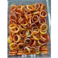 Natural Carnelian Finger Rings, Inner Diameter 17-20mm — Costume Jewelry