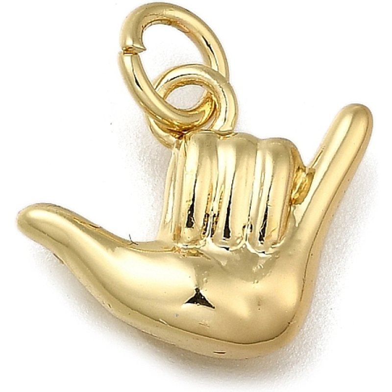 Brass Pendants with 18K Gold Plating and Jump Ring — Charms & Pendants