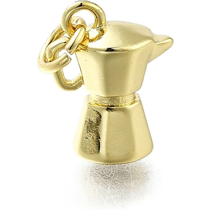 Charms en laiton de cafetière, plaqué or 18K, sans plomb — Breloques et pendentifs