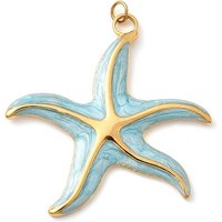 Pendentif étoile de mer en acier inoxydable 304 émaillé avec plaquage or 18K — Breloques et pendentifs