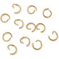 Anneaux de saut ouverts en acier inoxydable 304, plaqué or 18K, 6x0.8mm — Accessoires pour bijoux