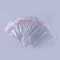 Sacs en cellophane avec fermeture adhésive, transparents, 8x4cm — Rangement et présentation