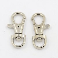Attaches de homard pivotants en alliage, sans cadmium, couleur platine