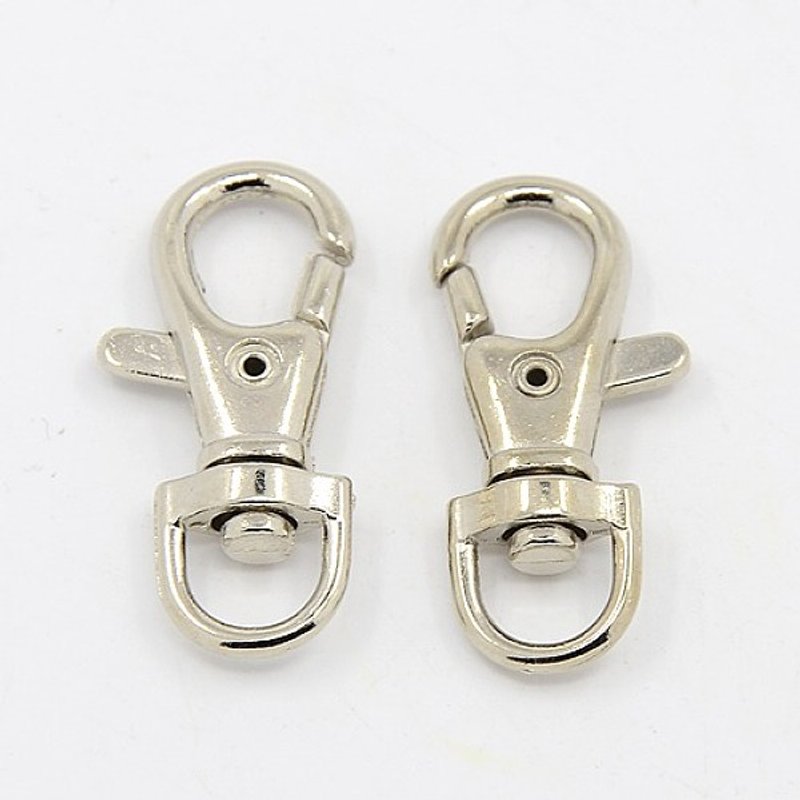 Attaches de homard pivotants en alliage, sans cadmium, couleur platine — Accessoires pour bijoux