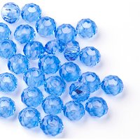 Perles Européennes en Verre, Rondelle, Bleu Royal, Grand Trou — Perles à bijoux