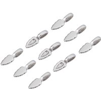 Bails de Pendentif Plat Auto-collants en Acier Inoxydable 304 Résistant à l'Oxydation — Accessoires pour bijoux