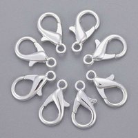 Zinc Alloy Lobster Claw Clasps, Parrot Trigger Clasps, Silver — Jewelry Findings