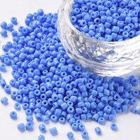 Perles de Verre, Opaque Bleu Myosotis, 2mm pour Bijoux DIY — Perles à bijoux