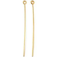 Épingle à œil en laiton plaqué or pour la création de bijoux, 50x0.7mm — Accessoires pour bijoux