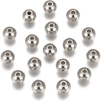 201 Stainless Steel Beads, Solid Round, Tarnish Resistant, 6mm — Jewelry Beads