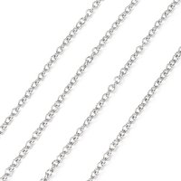 304 Stainless Steel Cable Chains, Soldered, Oval, 164.04 Feet