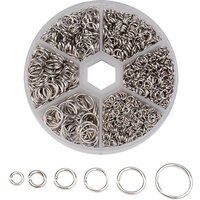 Anneaux Brisés en Fer, 1600 pcs Connecteurs Métalliques pour Création de Bijoux — Accessoires pour bijoux