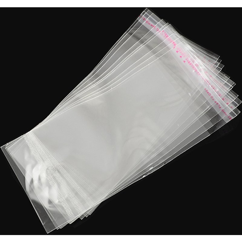 OPP Cellophane Bags, Clear Rectangle, 15.5x7cm, 8mm Hole — Jewelry Display & Storage