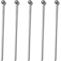 Goupilles à tête boule en acier inoxydable 304, 30x0.7mm, 21 Gauge, 500pcs — Accessoires pour bijoux