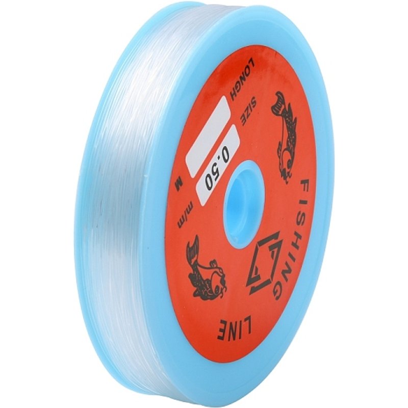 Fil de Pêche Transparent en Nylon, Clair, 0.5mm, 98.42 verges — Chaînes, fils et cordons
