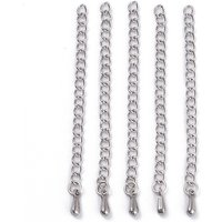 304 Stainless Steel Chain Extender with Teardrop Charms — Jewelry Findings