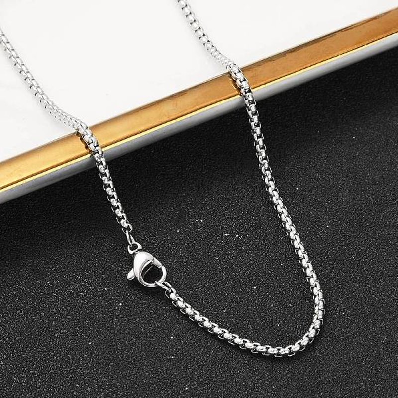 Chaine vénitienne en acier inoxydable 304 pour création de colliers - 23.43-23.82 pouces — Collier pendentif