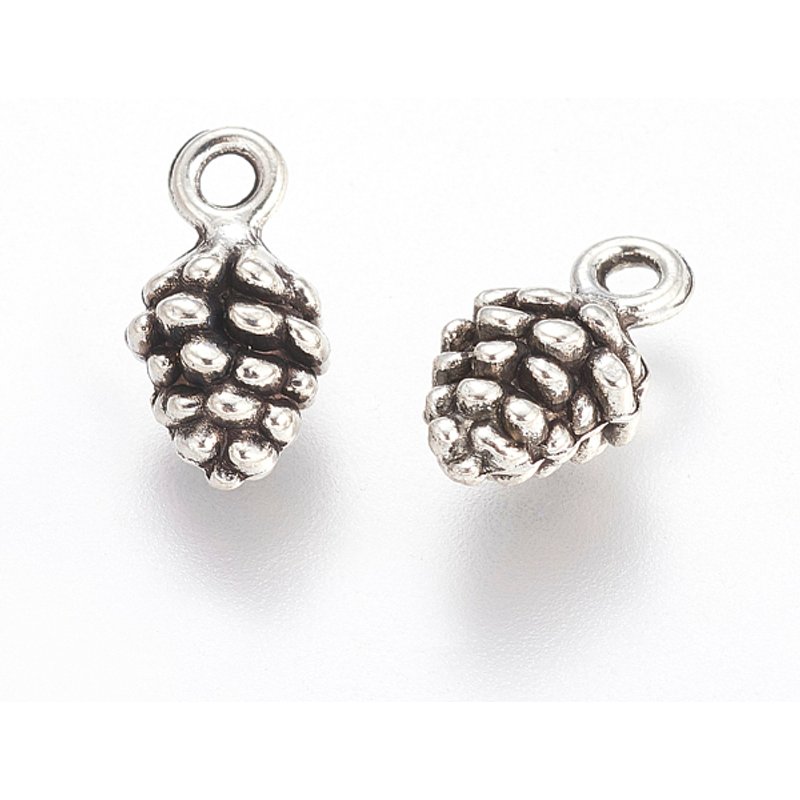 Antique Silver Tibetan Style Pine Cone Pendants — Charms & Pendants