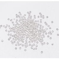Brass Crimp Beads, Silver Color Plated, 909pcs per 10g — Jewelry Beads