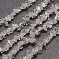 Natural Quartz Crystal Chip Beads Strands, Rock Crystal Beads 5-8mm