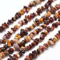 Natural Mookaite Chip Bead Strands, 5-8mm, 31.5 inch