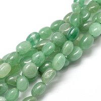 Natural Green Aventurine Oval Bead Strands, 5-10x6-7x3-7mm — Jewelry Beads